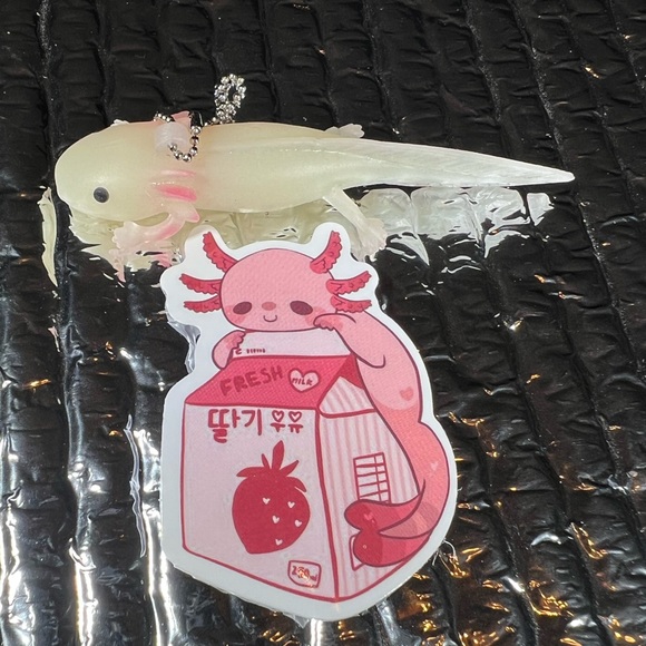 KAWAIIalotl Axolotl Crazy Trending WaterProof Single Decor Accent Sticker - Picture 4 of 4